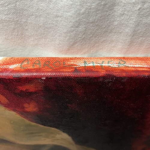 Cuadro Original Óleo sobre Lienzo “Carol Myer” Firmado Retrato Joven Español - Imagen 15 de 16