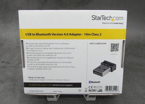 StarTech USBBT2EDR4 - USB to Bluetooth Version 4.0 Adapter - 10m Class 2 - Picture 2 of 3