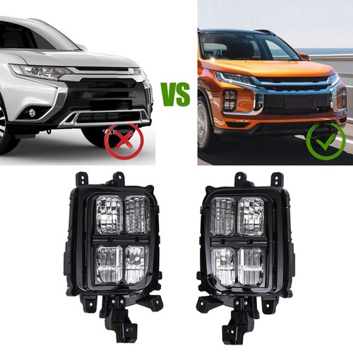 Pair Front Bumper Lamps Fog Lights Fit for 2020-2021 Mitsubishi Outlander Sport - Foto 2 di 20