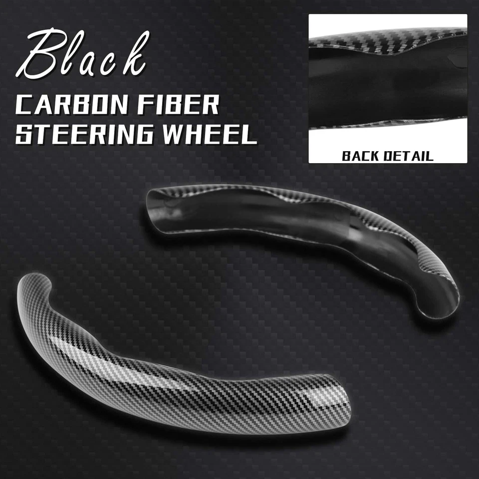 Cubierta antideslizante de cuero de fibra de carbono de 15" para Volvo S40 S60 S90 Foto 4 de 4