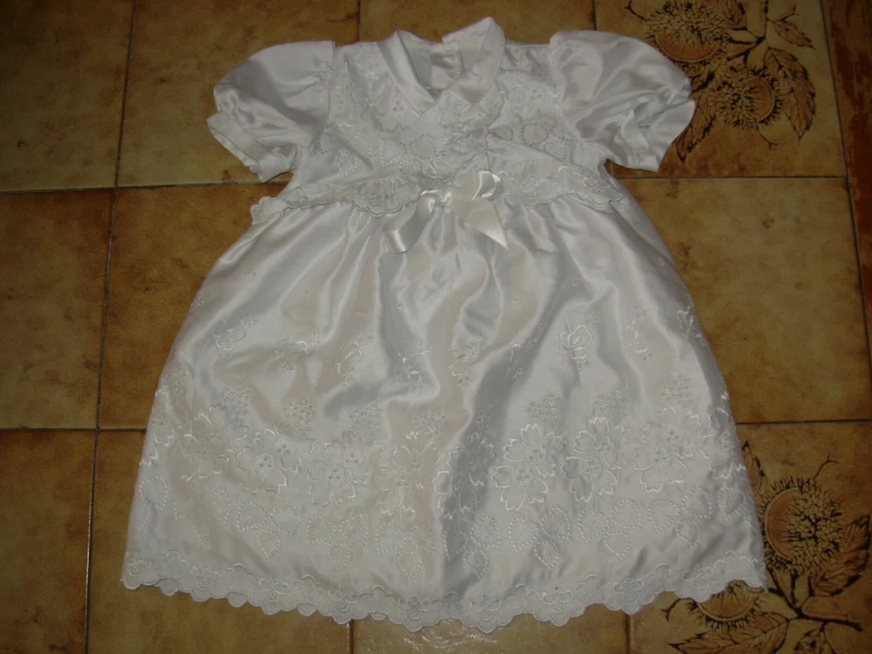 Abito Da Battesimo Cerimonia Bambino Vintage 6/12 Mesi - Immagine 2 di 4