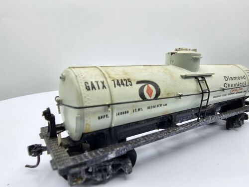 **READ* TYCO/MANTUA USA Single Dome Tanker Tank Car Diamond Chemical GATX 74425 - Picture 2 of 9