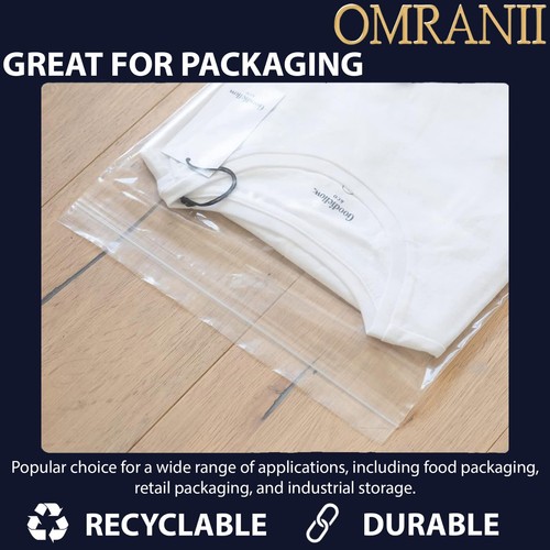 2Mil 9" X 12" | Bolsas de polietileno con cremallera reconectables, bolsas de polietileno duraderas | bolsas múltiples - Imagen 4 de 15
