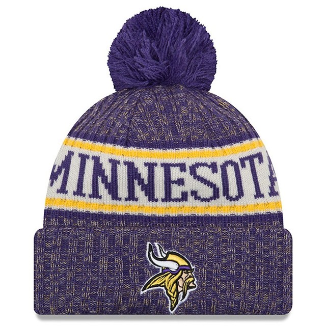 MINNESOTA VIKINGS NFL NEW ERA OFFICIAL ON FIELD SIDELINE BEANIE KNIT