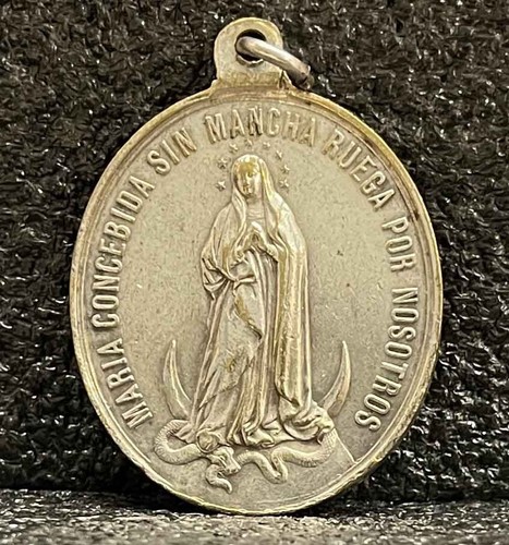 Spain antique 1890´ St. Aloysius Gonzaga, Immaculate Conception, amazing medal - Bild 4 von 13