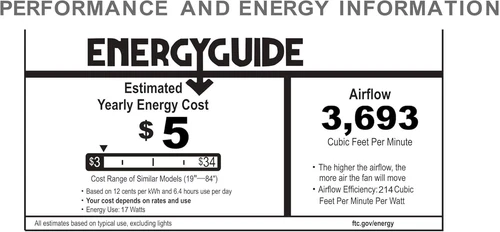 60" Outdoor Hugger Ceiling Fan with Remote - Coal Finish, F874-CL - Picture 6 of 6