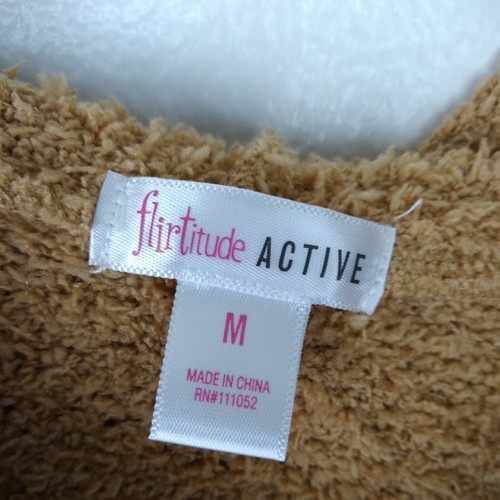 Flirtitude Active Cropped Hoodie Medium Pumpkin Ale Juniors Womens Loose Fit Top - Picture 5 of 9