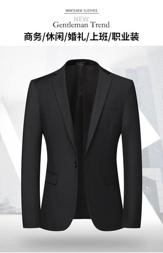 Hombres Formal Trabajo Blazer Chaqueta Negocios Informal Botón Calce Regular Traje Abrigo Prendas para el torso - Imagen 8 de 27