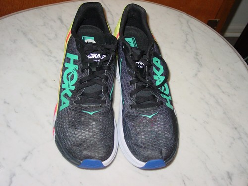 Mens Hoka One One Rocket X Black Evening Primrose 1113532 BEPR Shoes! Size 13 - Picture 7 of 15