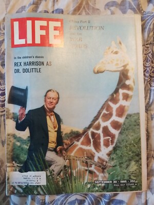 Vintage LIFE Magazine September 30 1966 Rex Harrison Dr. Dolittle China Part II 