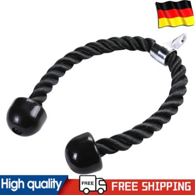 Cable Machine Attachment Training Tension Rope with Handles Nylon Tricep Rope