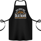 Old Man With a Motorcycle Biker Motorcycle Cotton Apron 100% Organic