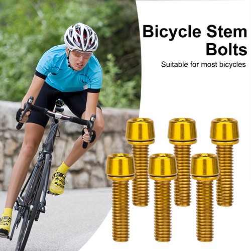 6 Piezas Acero Inoxidable M5x18mm Hexagonal Arandela Cabeza Redonda Perno para Bicicleta Bicicleta Bicicleta Vástago - Imagen 4 de 13