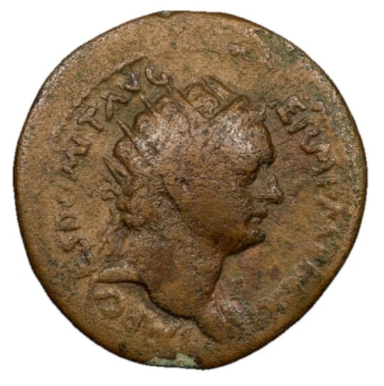 JUDAEA Domitian 81-96 AD, 5/5 AE 28 HUGE Caesarea Roman Empire Capta Coin, NGC F - Image 2 of 4