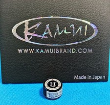  1 Genuine H KAMUI BLACK CLEAR Pool Cue Tip  HARD  - w/ serial number