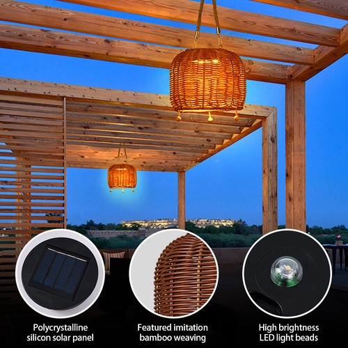 Linterna Solar Decorativa Lámpara de Mesa con Energía Solar para Árboles de Porche Camino de Césped - Imagen 11 de 17