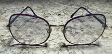 Vintage Tura MODEL 272 Blue  Red Bifocal Sunglasses  Made In Japan  EUC