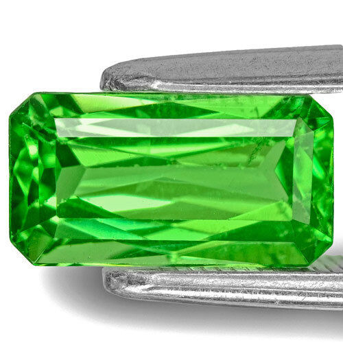 Granate Tsavorite Kenia 2,06 quilates natural sin tratar verde vivo octogonal - Imagen 1 de 3