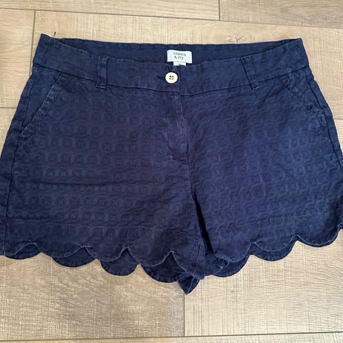 COURT FEMME CROWN & LIERRE BLEU FESTONNÉ TAILLE 10 SHELBY