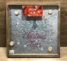 Farmhouse Galvanized Wall Decor Farm Fresh Christmas Trees 15"X15" Magnetic Sign
