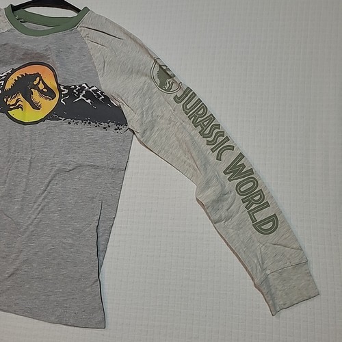 Jungen M 10-12 Jurassic World Film Logo T-Shirt Langarm mittelgrau - Bild 2 von 6