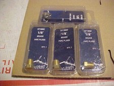 Qty 4  1/8" Brass Pipe plug With free shipping