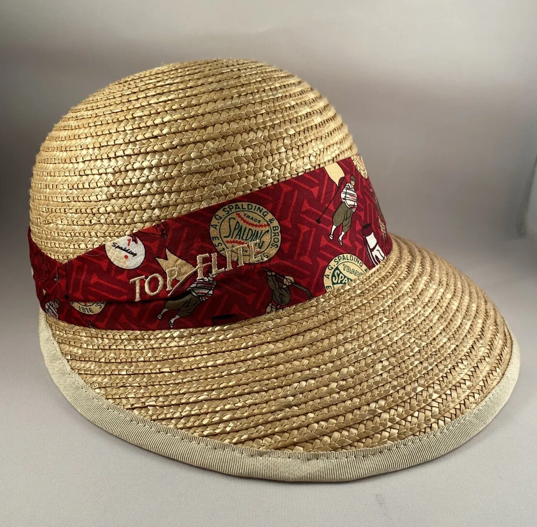 TOP FLITE x SPALDING Women's Straw Brim Golf Hat