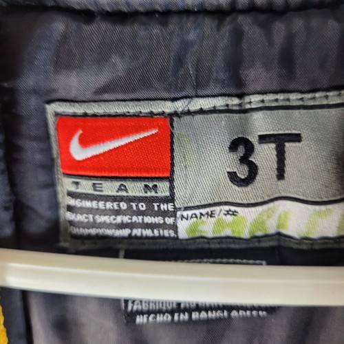 Giacca vintage Nike Team Youth Lakers raso putple nera bottoni a pressione Y2K taglia 3T - Foto 6 di 6