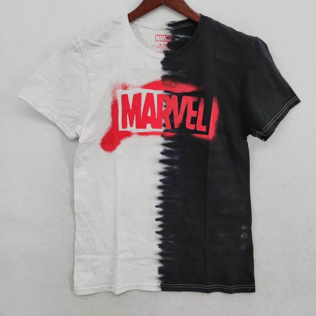 Marvel Half Black White Red Logo Shirt Mens sz S NWOT | eBay Marvel Half Black White Red Logo Shirt Mens sz S NWOT | eBay