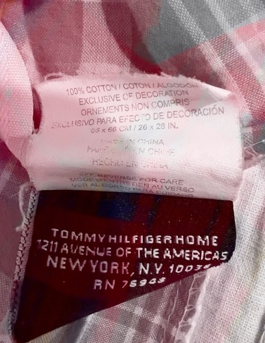 Tommy Hilfiger - Sanibel Island Pink Plaid - Cotton EURO SHAM - Picture 6 of 8