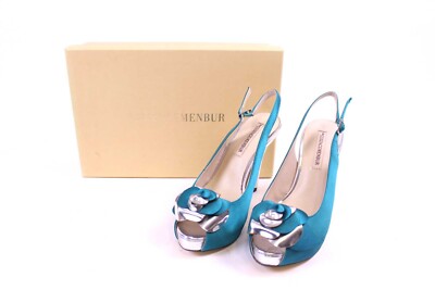 Menbur Damen Pumps Schuhe Größe 36 Türkis Silber High Heels Abendschuhe OVP