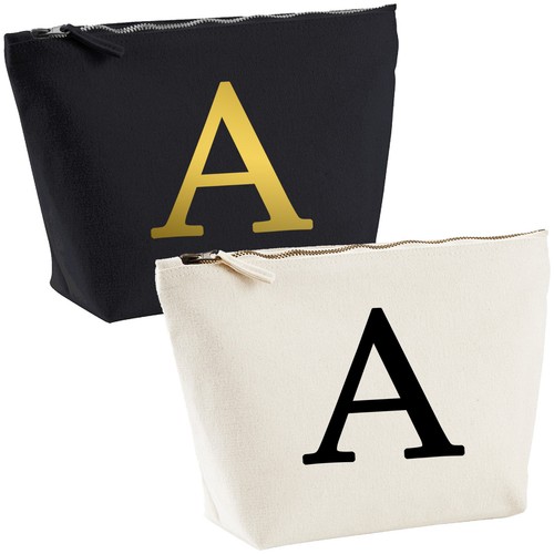 Single Letter Printed Make Up Wash Bag - Alphabet A-Z Initial Travel Accessory - 第 2/24 張圖片