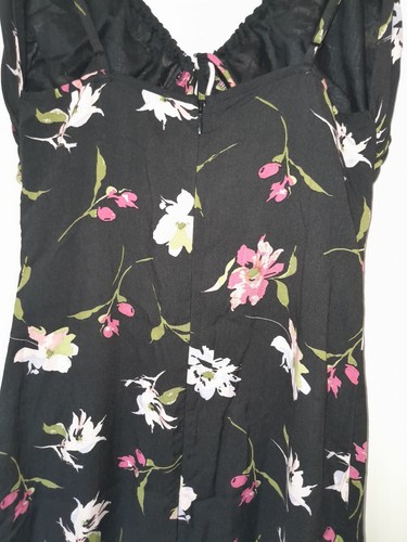 Princess Polly Brailey Black Floral Long Maxi Dress Size 12 Like New - Picture 7 of 7