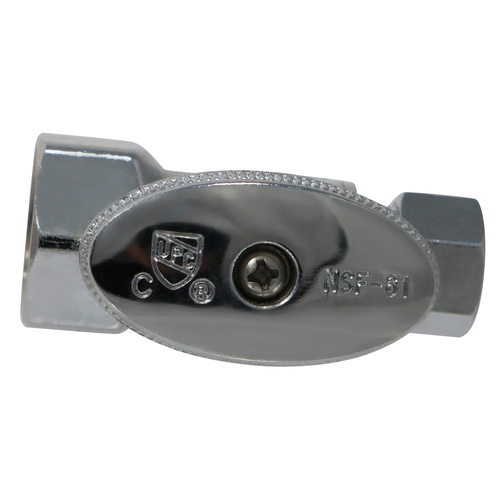 1 PC. 1/2" FIP X 3/8" OD 1/4 TURN COMPRESSION STRAIGHT STOP VALVE (LEAD FREE - Picture 2 of 6