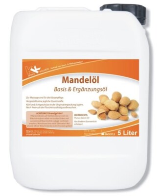 Mandelöl 5 Liter Massageöl Entspannung Wellness raffiniert Massage Mandel Öl KK