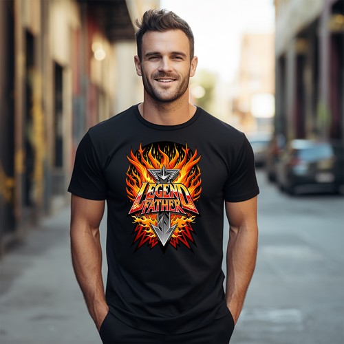 Legendärer Vater Papa Flammen T-Shirt - Entzünde Lachen und Liebe mit diesem lustigen T - Bild 9 von 46