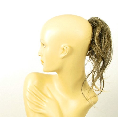 postiche chouchou chignon cheveux brun méché doré ref: 22 en 1bt24b - Picture 3 of 4