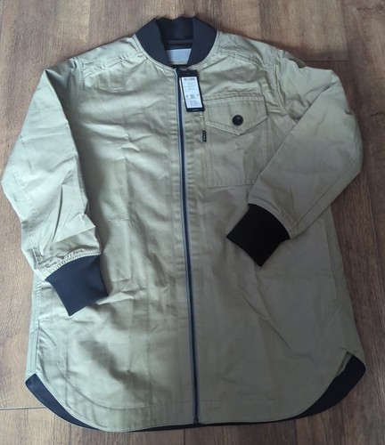 G-STAR RAW Women's Bomber Collar Overshirt 2.0 Medium Beige Shirt - 第 1/19 張圖片