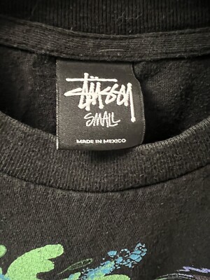 Tシャツ・カットソー STUSSY TSHIRT (1995040) Stussy Jester Tee T Shirt Adult Large Yellow & Blue Juggling