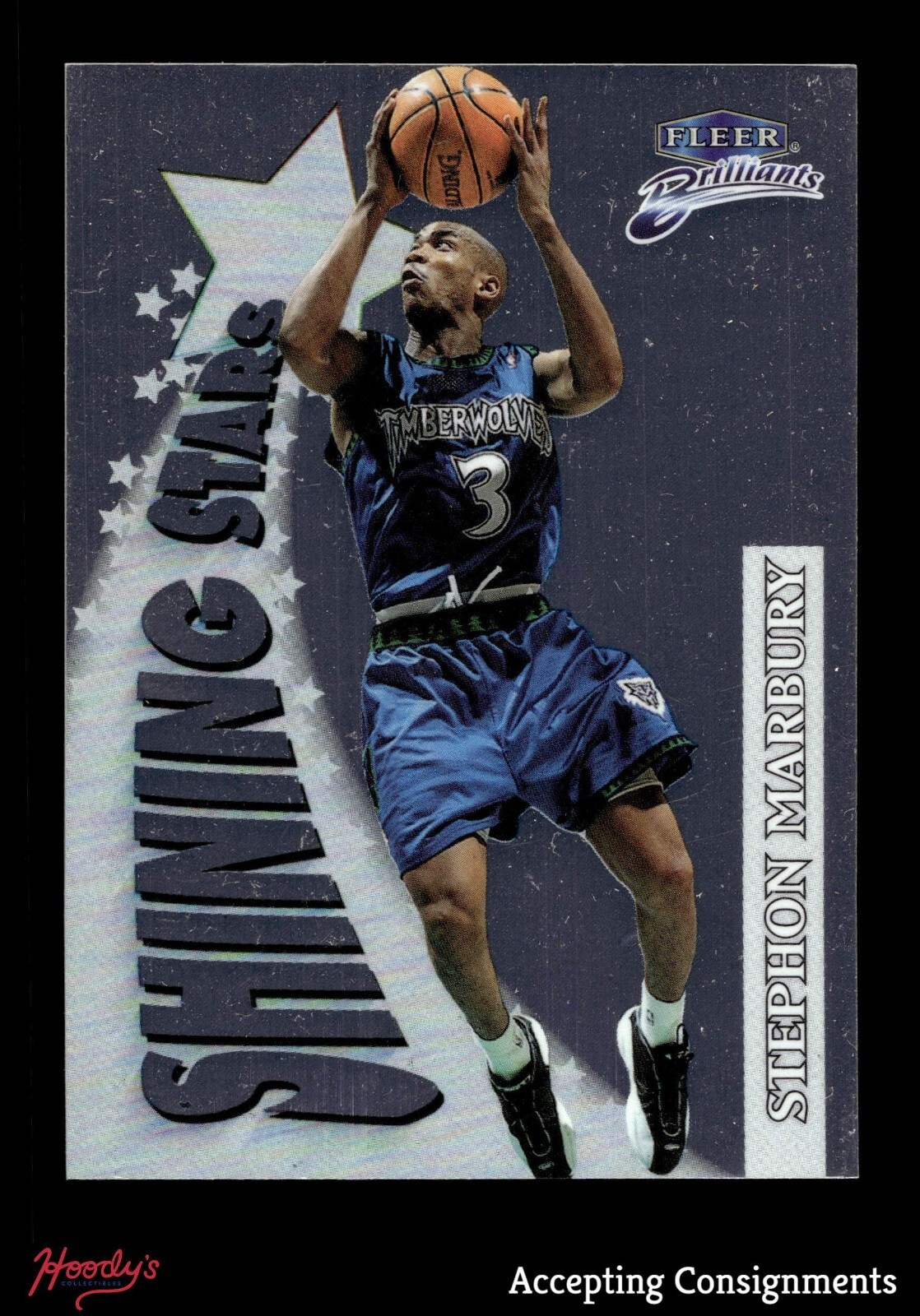 1998-99 Fleer Brilliants Shining Stars #13 Stephon Marbury TIMBERWOLVES