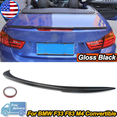 For 2013-2020 BMW F33 Convertible F83 M4 M Performance Trunk Spoiler Gloss Black