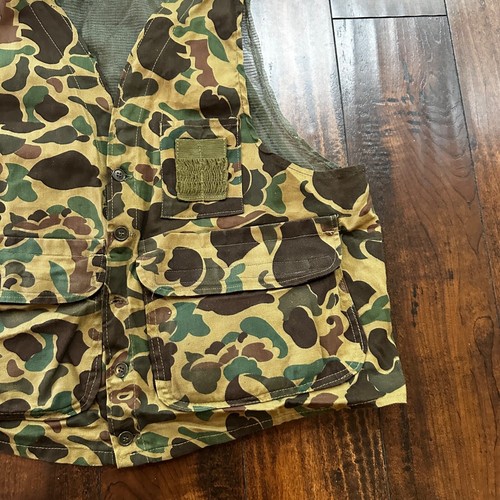 VTG Black Sheep Vest L Camouflage Japan Tan Hunting Game Pocket Frogskin - Picture 2 of 9
