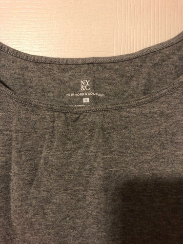 Camiseta sin mangas New York & Company gris jaspeado liso talla PEQUEÑO NUEVO - Imagen 3 de 5