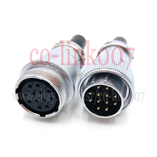 WS24 2 3 4 9 10 12 19 pin connettore aviazione industriale presa spina in linea - Foto 7 di 9