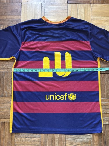 Football Club Barcelona FCB Jersey Soccer Striped (Mens Large) Spanish LFP Liga - Afbeelding 6 van 6