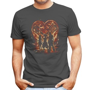 Kingdom-Hearts-Trio-Red-Men-039-s-T-Shirt