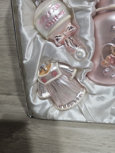 Set 7 pezzi decorazioni natalizie bambina vintage - Foto 4 di 10