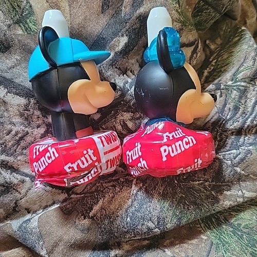 Set of 2 Disney Mickey & Minnie Mouse Juice Toppers Blue Hat/Bow New Good 2 Grow - Picture 6 of 6
