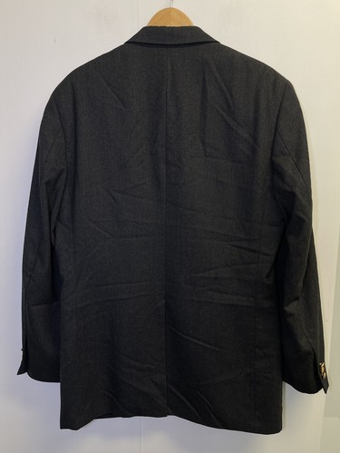 Savile Row Men’s 42L Charcoal 2 Gold Button Wool Blazer Suit Jacket - Picture 11 of 12
