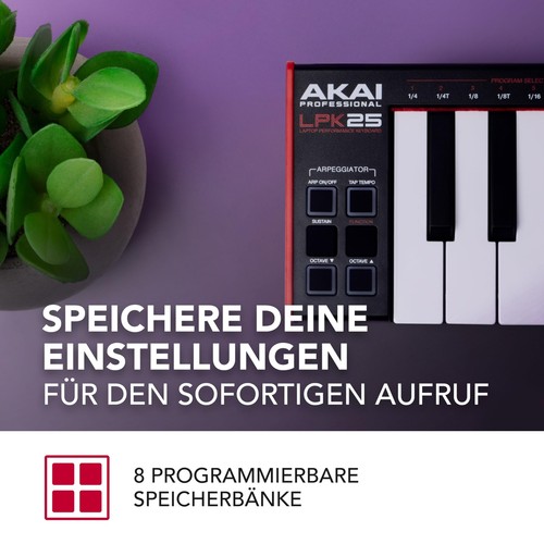 LPK25 - USB MIDI Keyboard Controller mit 25 responsiven Synth-Tasten für Mac ... - Bild 4 von 9